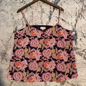 LOFT Pink Floral Camisole Top